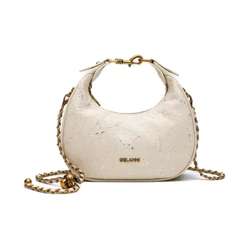 GELANNI PU Crescent Bag Handbag Crossbody Bag Shoulder Bag Regular Women's Ecru