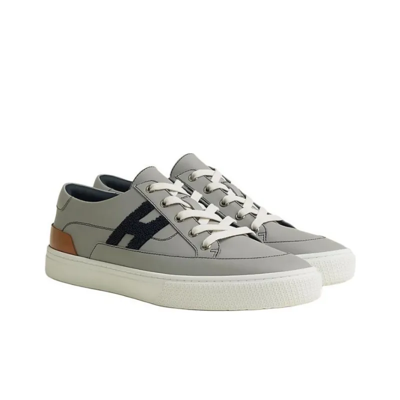 HERMES Deep Low Top Skateboard Shoes Men's Gray-2
