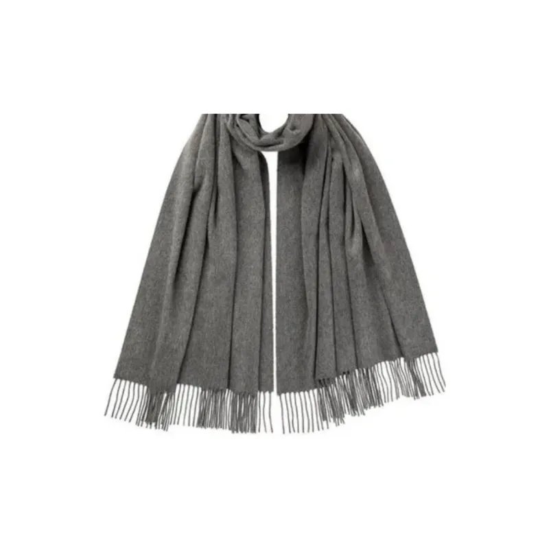JOHNSTONS OF ELGIN Cashmere Shawls Unisex Gray-1