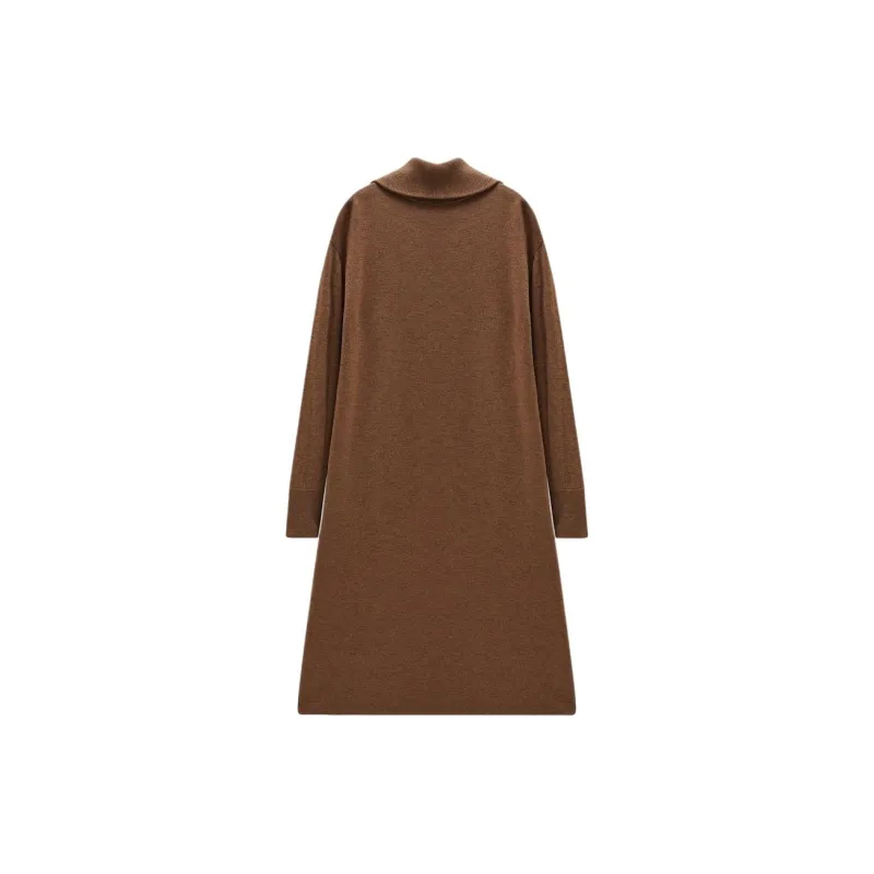 INSUN Long Sleeved Dresses Women's Caramel-1