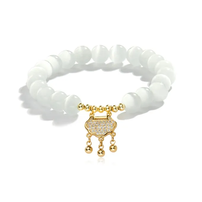 AGOVSKI Glass Cat Eye Bracelets Women's-0