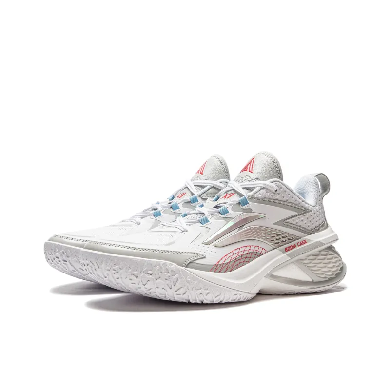 LiNing Air Raid 11 Cushioned Slip Resistant Lightweight Low Top Performance Basketball Shoes Men's White Gray-2
