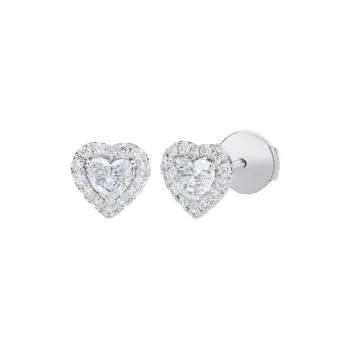De Beers 18kt White Gold Aura Diamond Stud Earrings