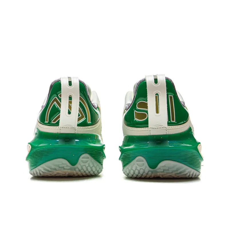 LiNing Flash Strike 11 Supportive And Elastic Low Top Basketball Shoes Men's White Green-4