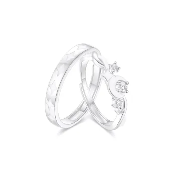 Love Link 925 Sterling Silver Rings Unisex