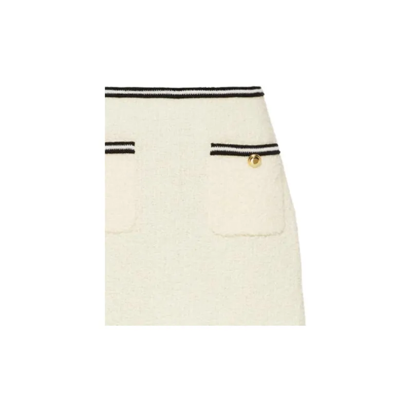 MIU MIU FW22 Casual Short Skirts Women's Ecru-2