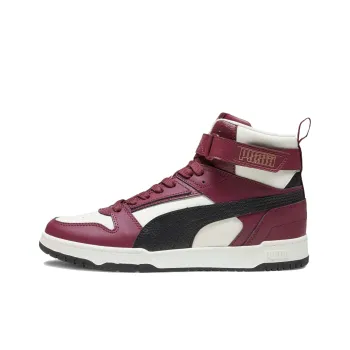 PUMA RBD Game Anti Slip Wear Resistant High Top Skateboard Shoes Men's Purple White