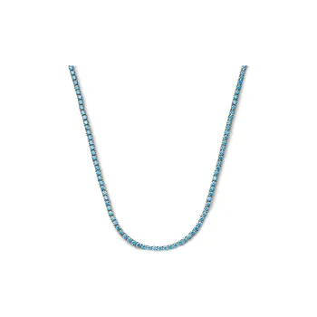 Crystal Haze 18K Gold-Plated Brass Cubic Zircon Necklaces Women's Blue