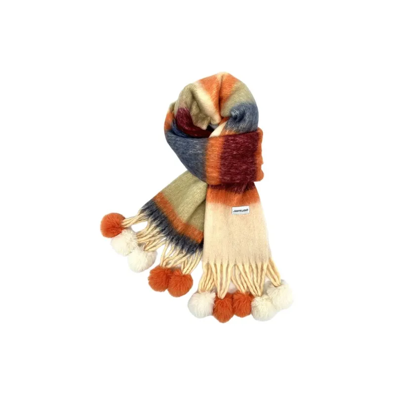 JEANSWEST Knit Scarves Unisex-5