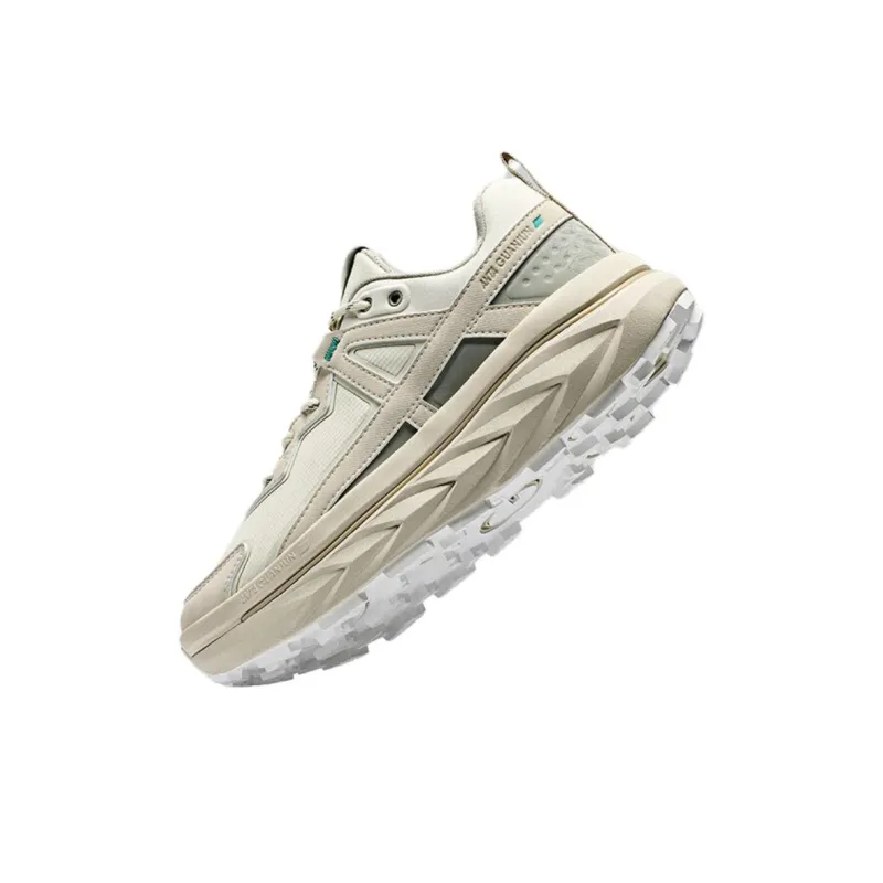 Anta Open Mountain V2 Anti Slip Wear Resistant Low Top Casual Running Shoes Women's Beige Green-2