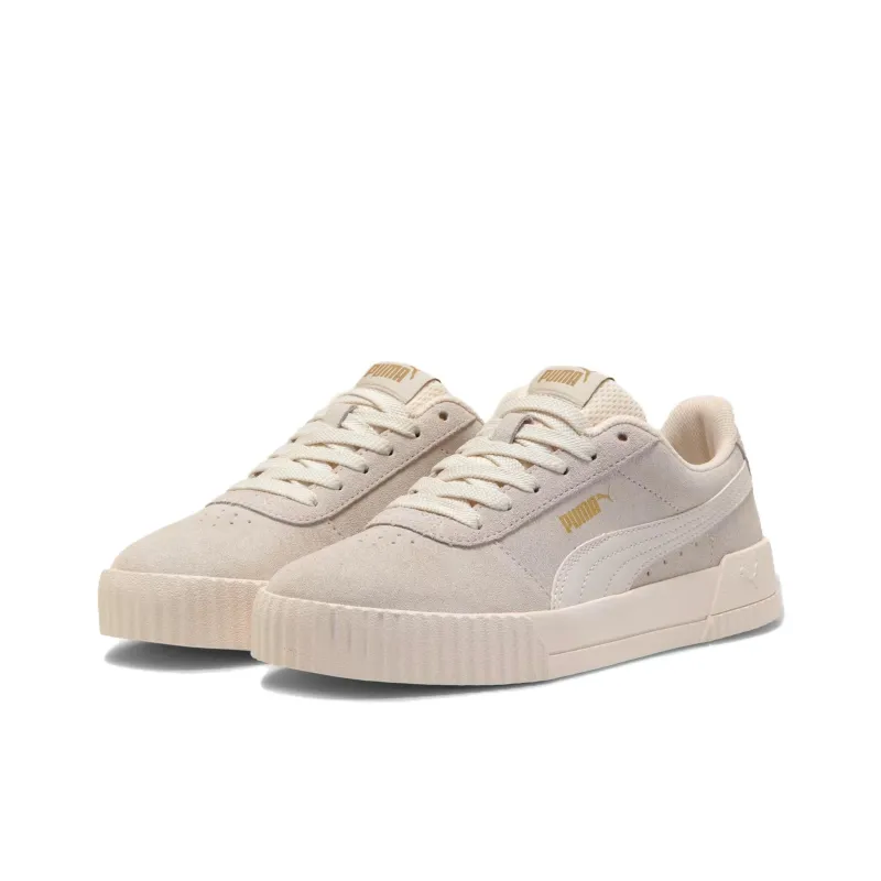 PUMA Carina Anti-Slip Wear-Resistant Low-Top Skateboard Shoes Women's Beige-2