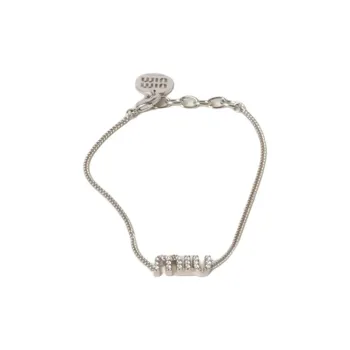 MIU MIU Crystal Bracelets Women's Silver