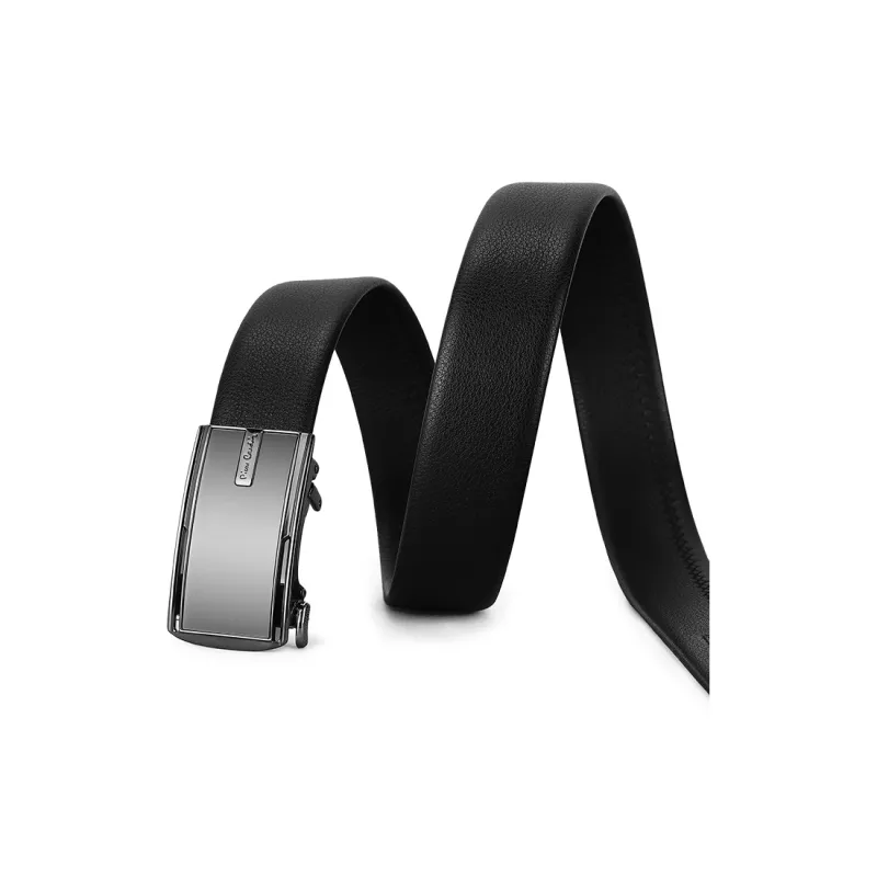 PIERRE CARDIN Top Grain Cow Leather Belts Men's Black Width 3.5cm-2