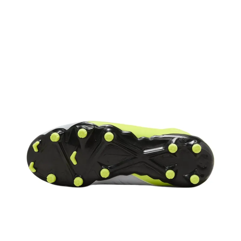 Nike Phantom Luna 2 Anti Slip Wear Resistant High Top Kids' Soccer Shoes Neon Yellow Teenagers-5