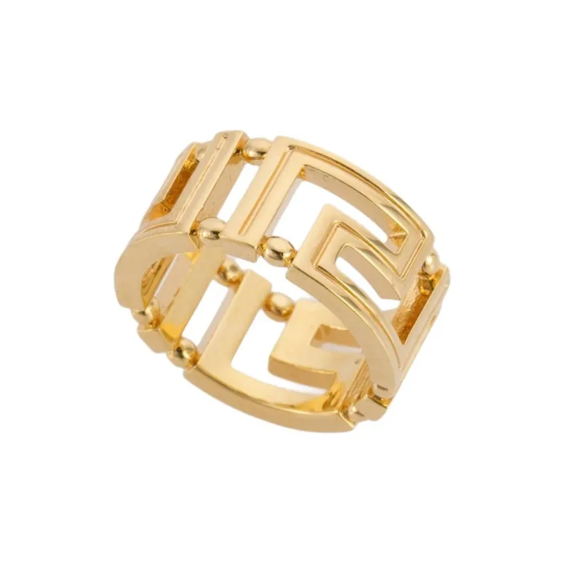 VERSACE Brass Rings Unisex Gold-1