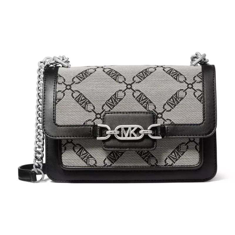 MICHAEL KORS Heather Fabric Envelope Bag, Crossbody Bag, Shoulder Bag Tubas Women's Black-0