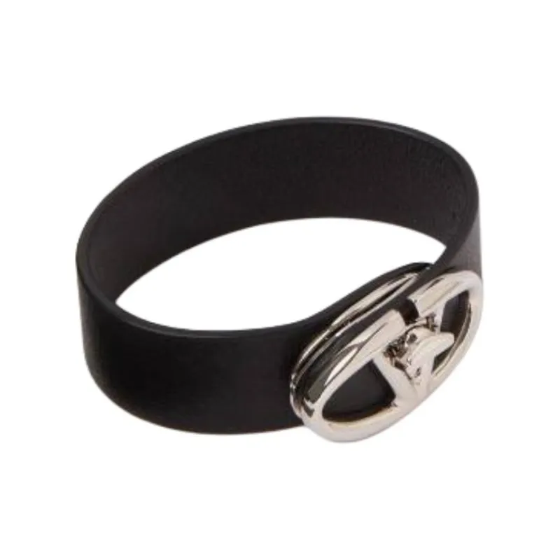 Valentino Leather Bracelets Men's Black-1