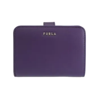 Furla Leather Wallet Small Size Women's Purple