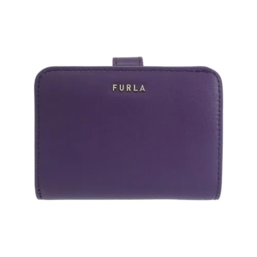Furla Leather Wallet Small Size Women's Purple