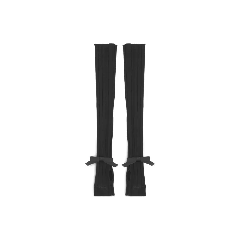 GANNI Ribbed knit Wrist Warmers-0