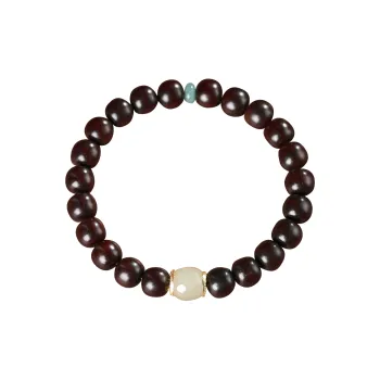 Cuiya Golden Building Sandalwood Bracelets Unisex