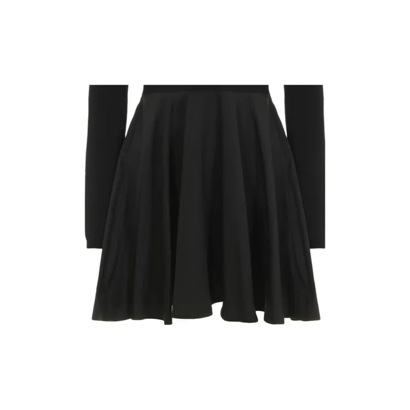 Valentino Long Sleeved Dresses Women's Black-6