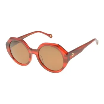 INES DE LA FRESSANGE Acetate Round Sunglasses Women's Red