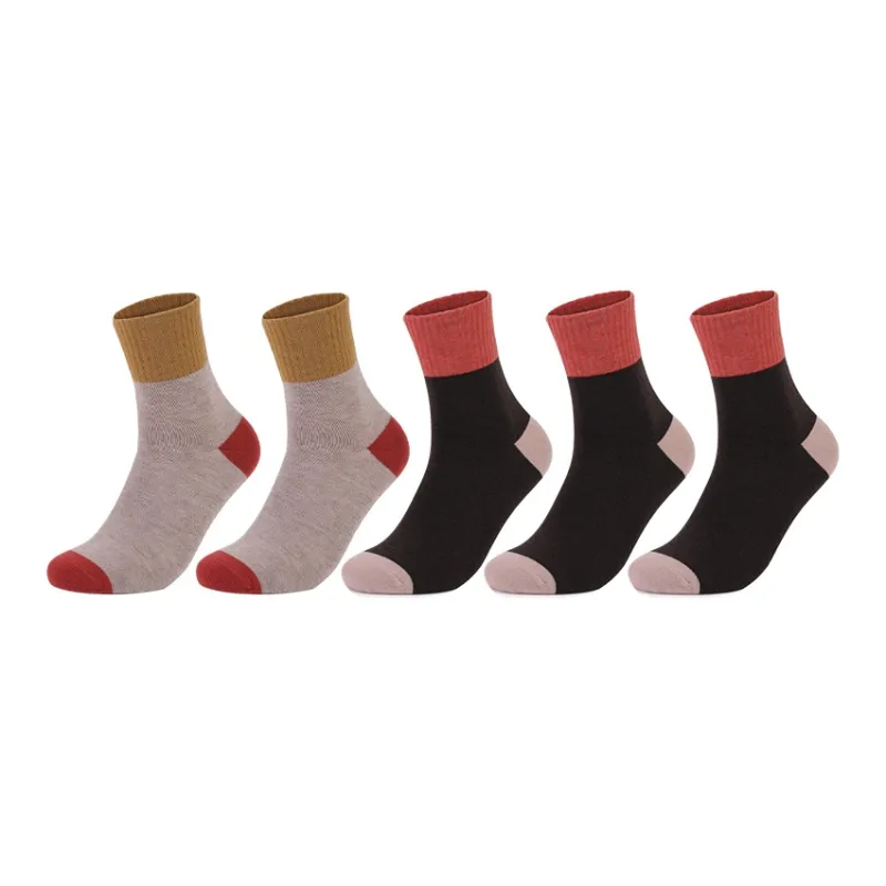 MIIOW Mid Calf Socks Women's 5 Pack-2