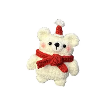 SHIBADU Compatibility With AirPods Plush Fall Winter Cute Bear Wireless Bluetooth Headphone Cases