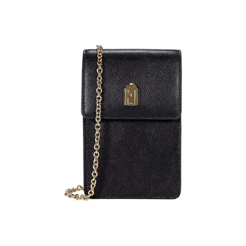 Furla 1927 Collection Cow Leather Shoulder Bag Crossbody Bag Mini Women's Black
