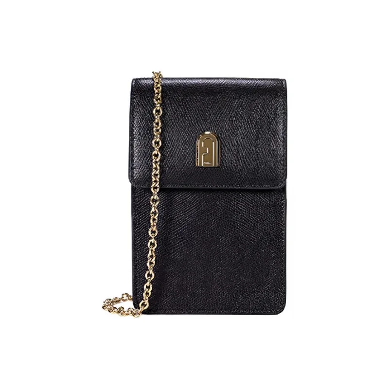 Furla 1927 Collection Cow Leather Shoulder Bag Crossbody Bag Mini Women's Black-0