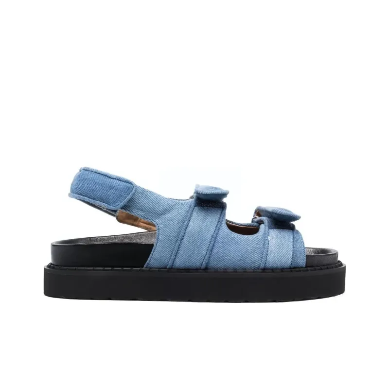 ISABEL MARANT Madee Denim Slingback Sandals-1