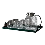 Bark Pattern Flask 1800ml+Bark Pattern Cup 380ml X 4+Luxury Tray