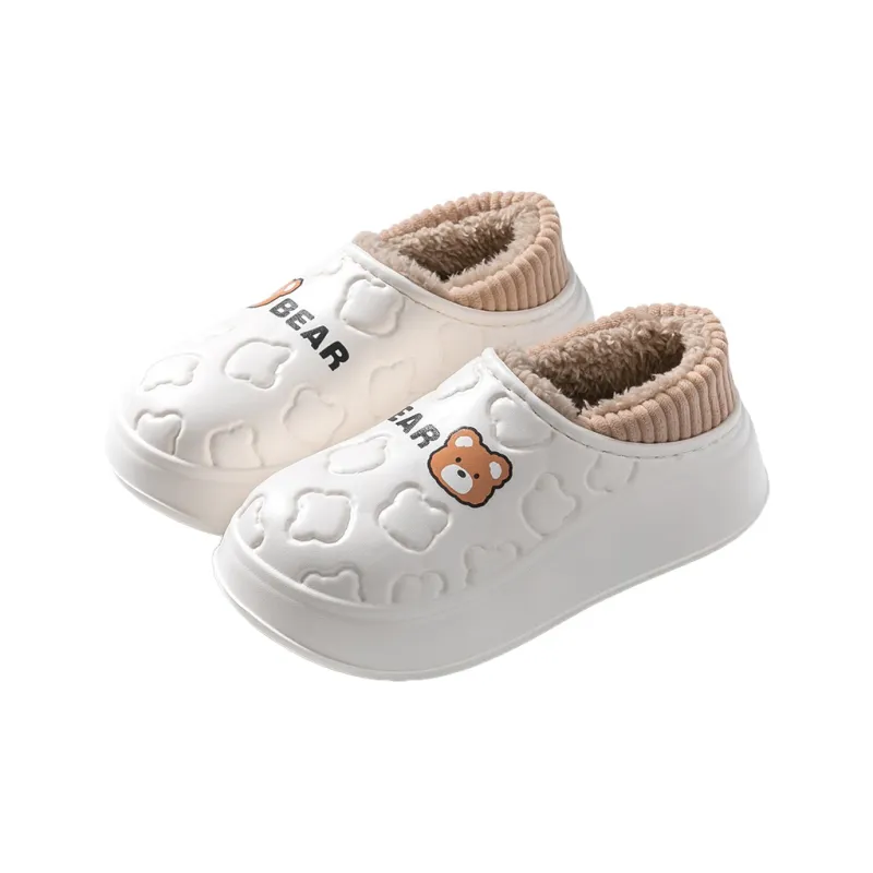 Foot Recreation Soft Sole Fully Enclosed Water Resistant Winter Home Insulated Cotton Slippers, Home Slippers, Unisex-0