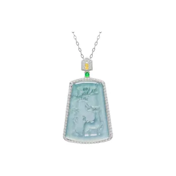 YUANYUXIANG Ice Glutinous Jadeite Necklaces Unisex