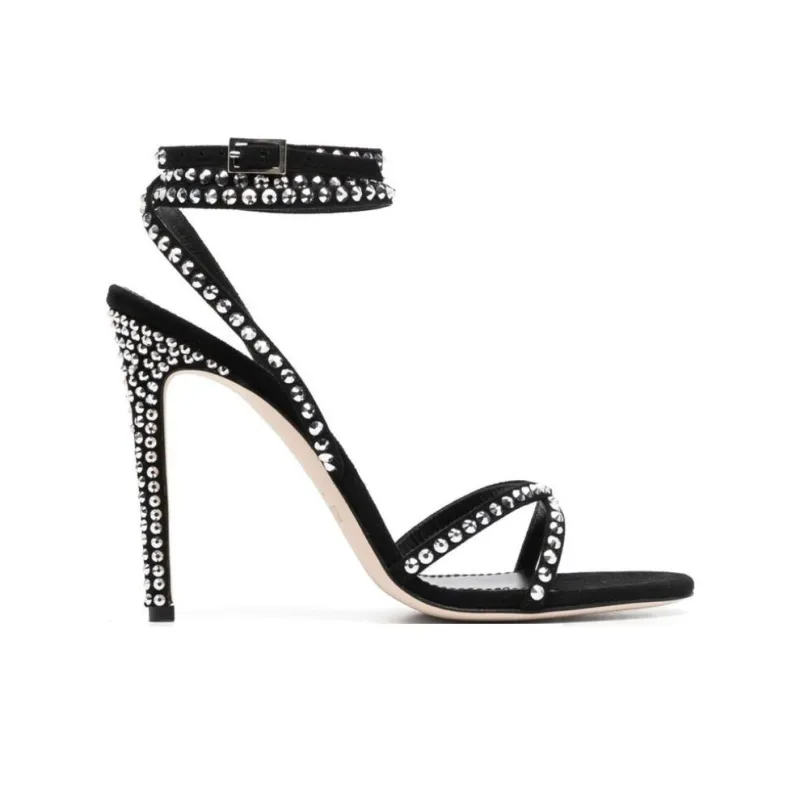 Paris Texas Crystal-embellished Strap-detail Sandals-1