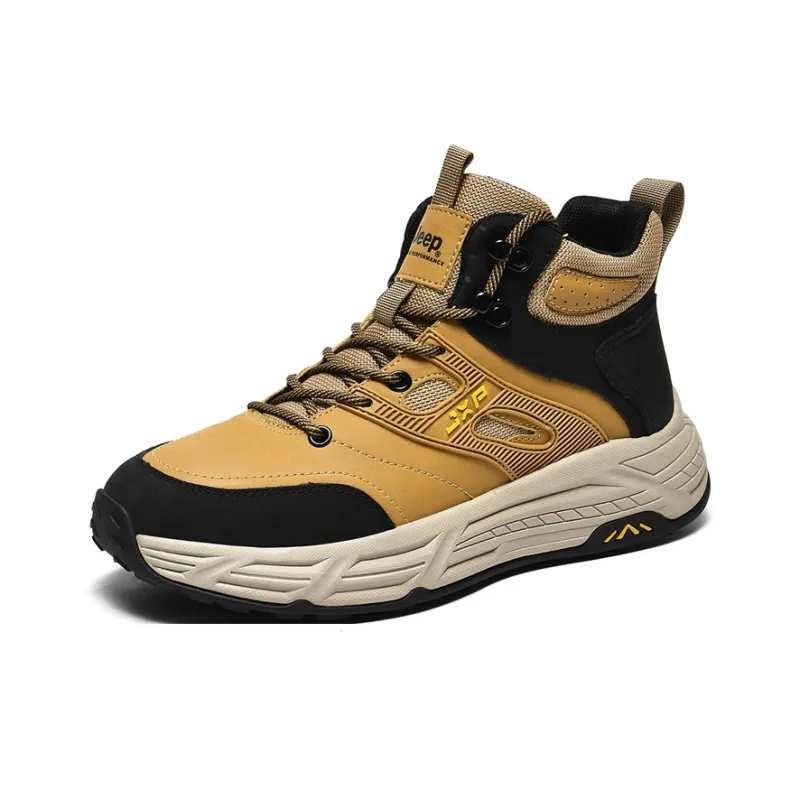 Jeep JEEP Cushioned Wear-Resistant Water-Resistant Mid-Top Outdoor Shoes Men's-0