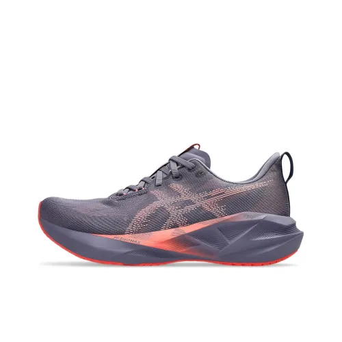 Asics NOVABLAST 5 Anti-Slip Wear-Resistant Low-Top Casual Running Shoes Men's Gray Purple