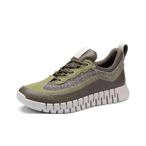 Ecco Brown Series Low Top Casual Shoes Men's Green