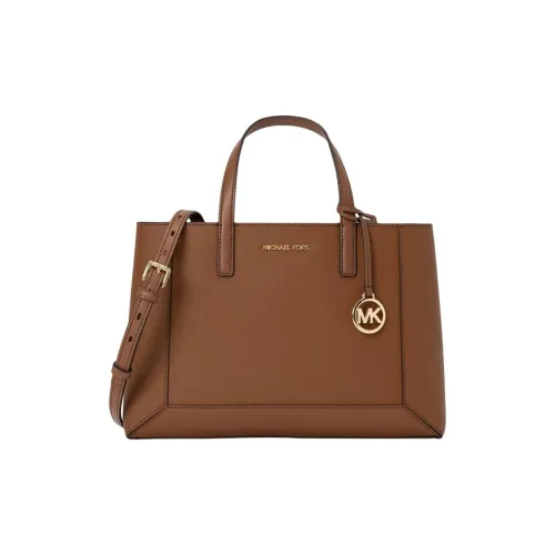 MICHAEL KORS Cow Leather Shoulder Bag Crossbody Bag Handbag Medium Size Women's Luggage Brown