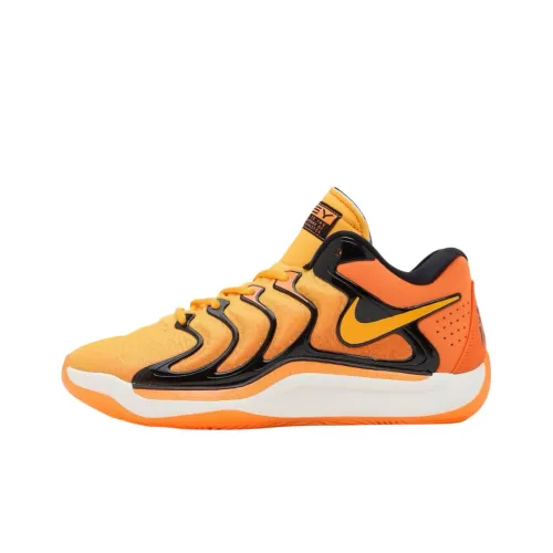 Nike KD 17 Anti Slip Wear Resistant Low Top Basketball Shoes Unisex Orange White Black