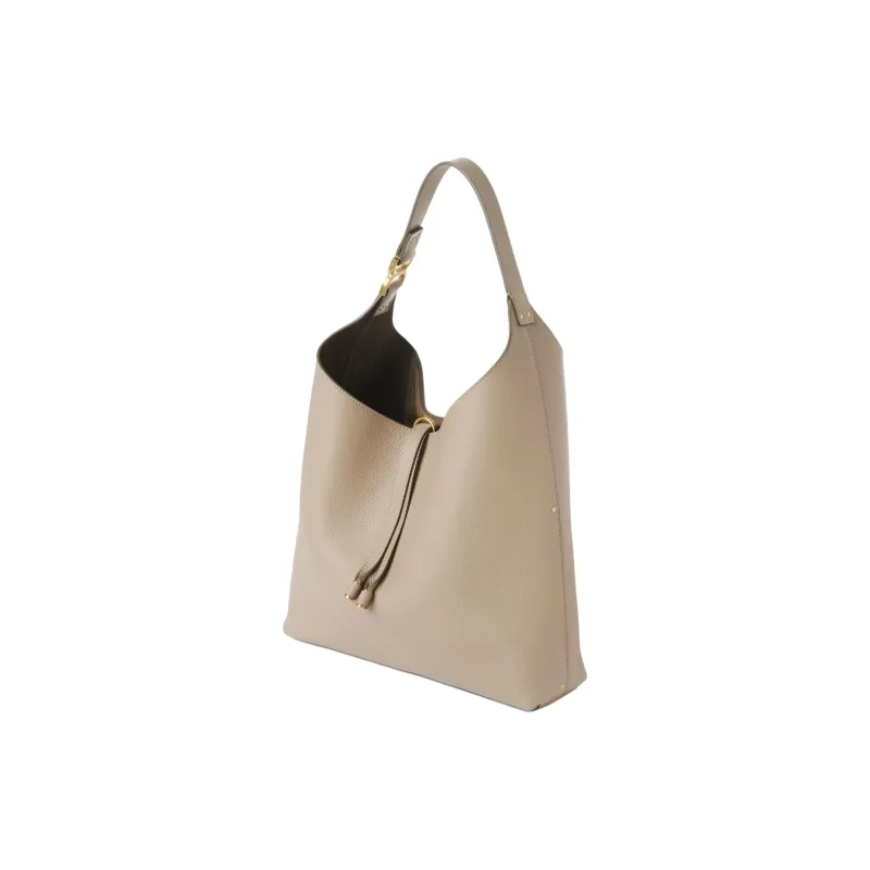 Chloe Marcie Calfskin Hobo Bag Handbag Shoulder Bag Regular Women's Brown-1