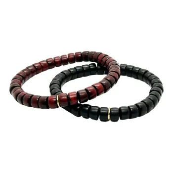 ZANJICHUANQI Sandalwood S925 Silver Beaded Bracelet With Spacers Unisex