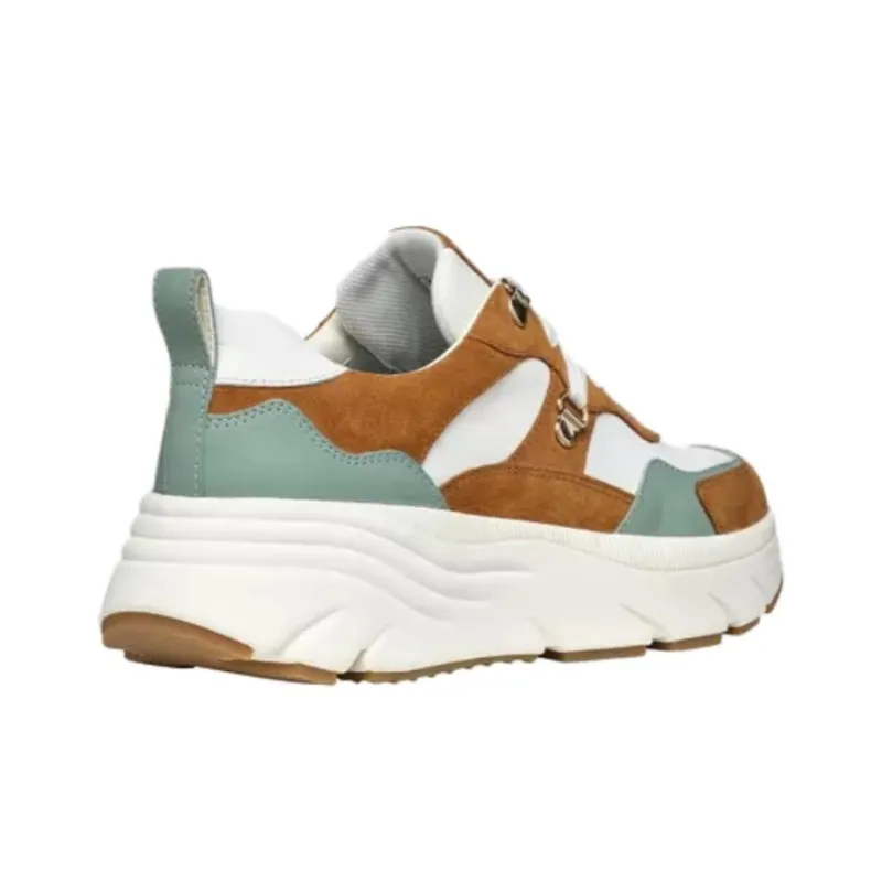 GEOX Diamanta Slip-Resistant Low-Top Casual Shoes Women's White Umber-2