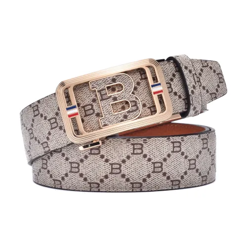 BISON DENIM Cow Leather Leather Belts Men's 3.5cm