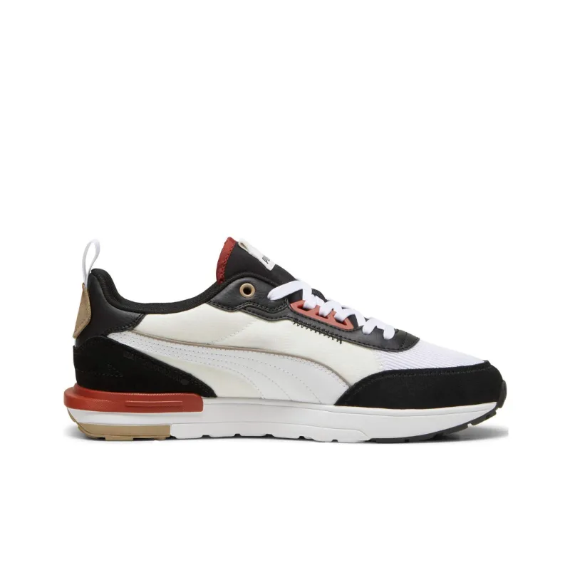 PUMA R22 Anti Slip Wear Resistant Low Top Casual Shoes Men's Black White-1