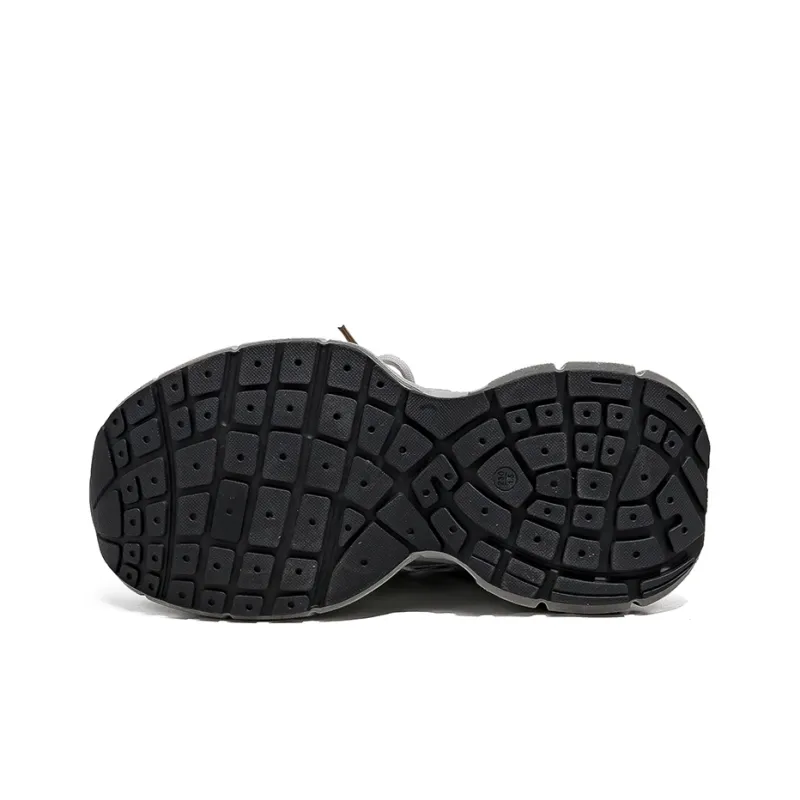 HUANQIU Abrasion Resistant Slip Resistant Cushioning Low Top Chunky Sneakers Women's Silver-4