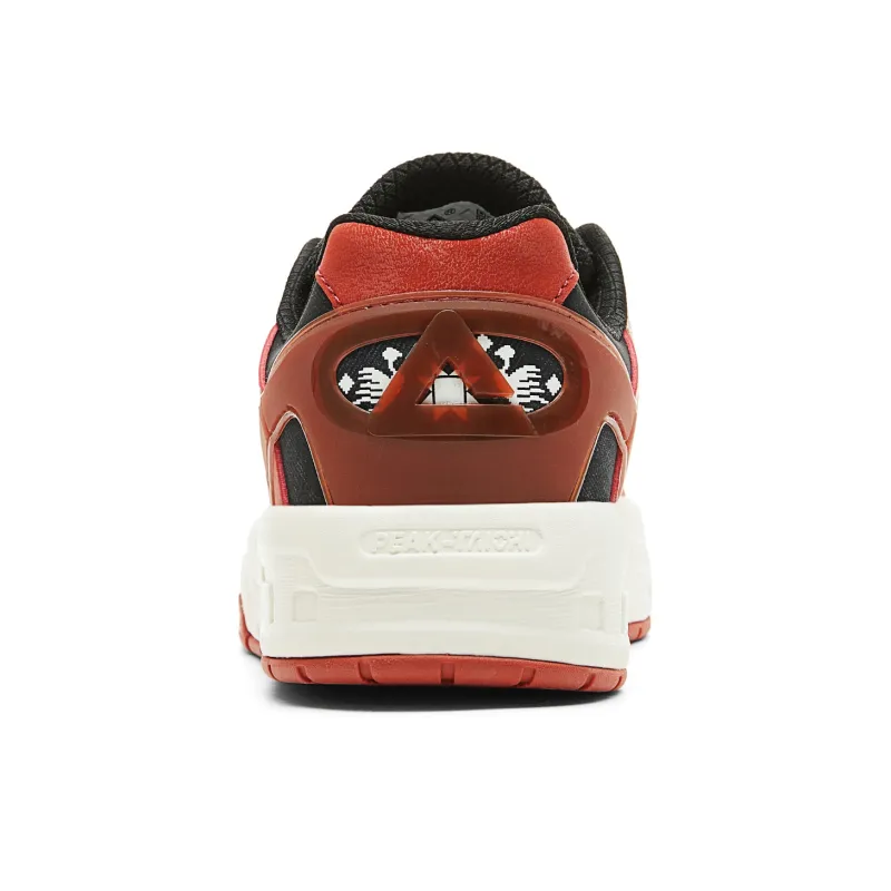 PEAK Coverage Warm Cushioning Height Increasing Low Top Skateboard Shoes Men's Brick Red-4