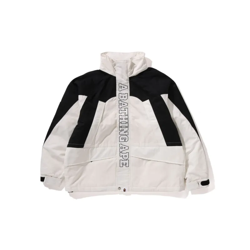 A BATHING APE Logo embroidered Hooded Jacket-1