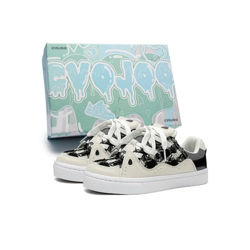 CVOJOO Non-slip Lightweight Low-Top Skateboard Shoes Unisex-25